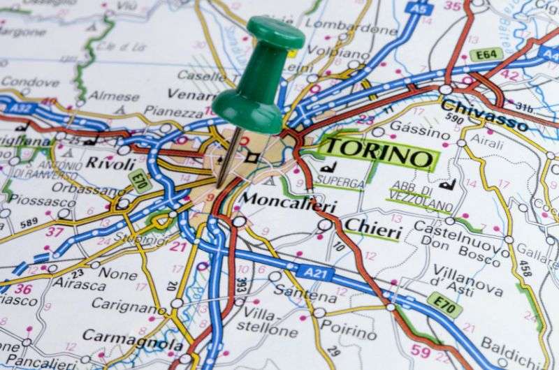 a map of Turin