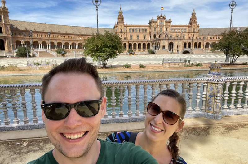  Tourists in Seville, Spain