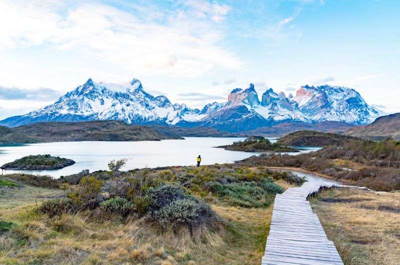 Torres del Paine, glacier, mountains