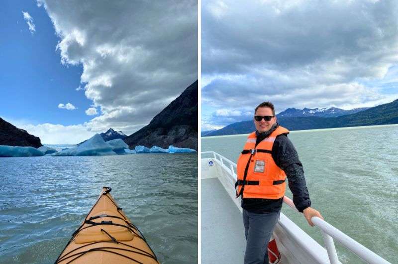 Kayaking and boat tour to Grey Glacier in Torres del Paine, photo by Next Level of Travel