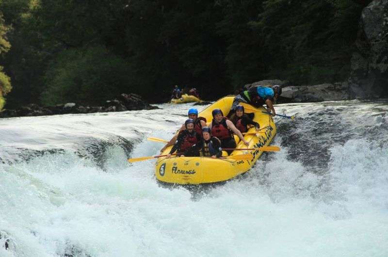 Rafting on Petrohué River, Lakes District, Chile