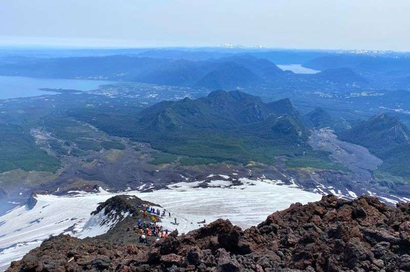 View from the Villarrica Volcano in Chile, photo by Next Level of Travel