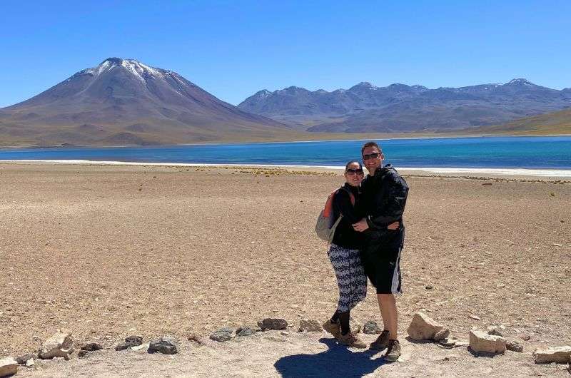 Excited Couple, Fun, Villarrica view