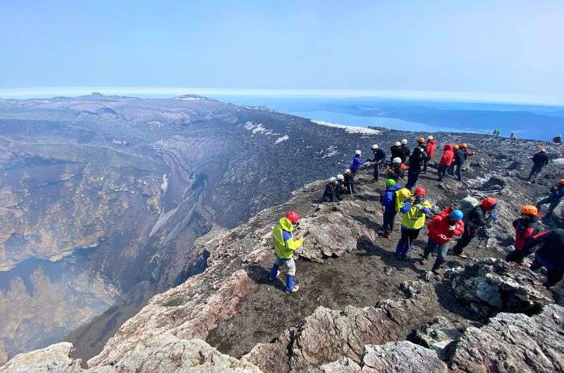 Hiking the Villarrica Volcano in Chile, photo by Next Level of Travel