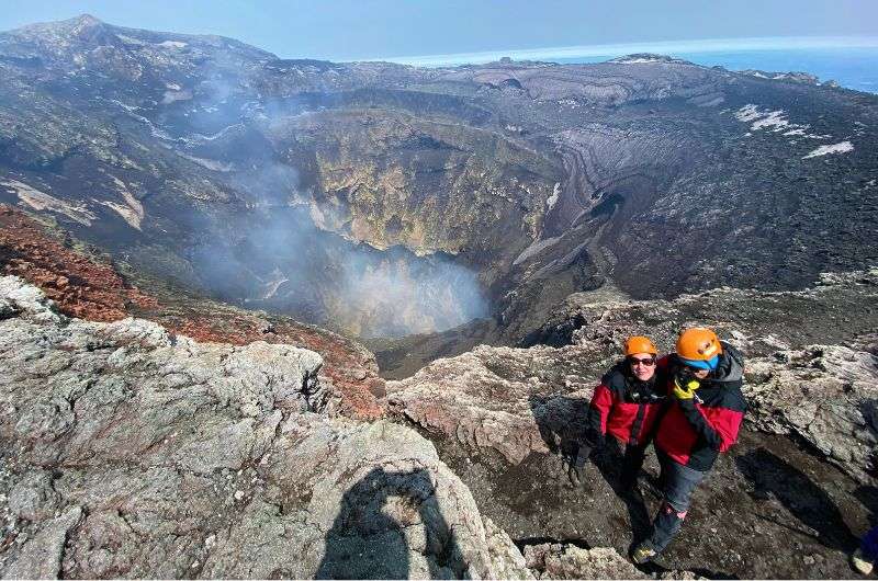 On the top of Villarrica volcano, Chile