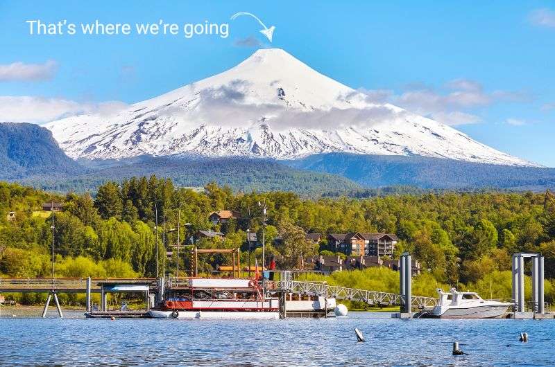 View of Villarrica from Pucón, Chile