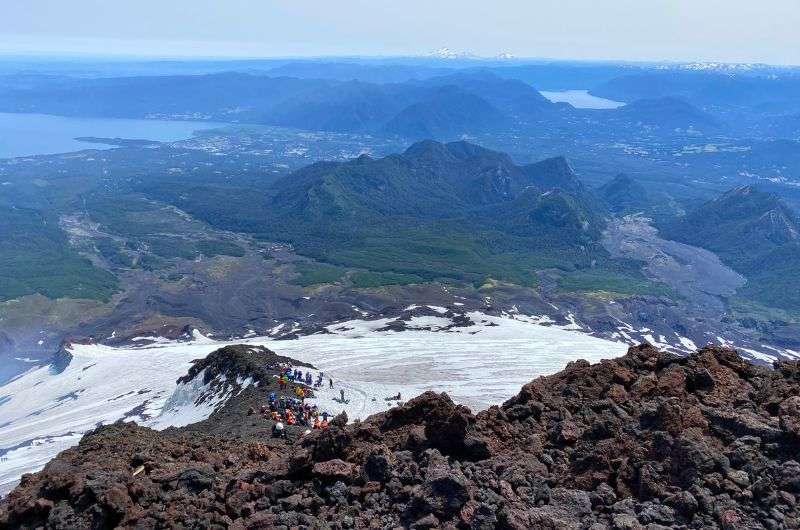 Views from Villarrica Volcano in Chile, photo by NExt Level of Travel