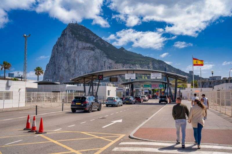 The Gibraltar border crossing, Spain-UK