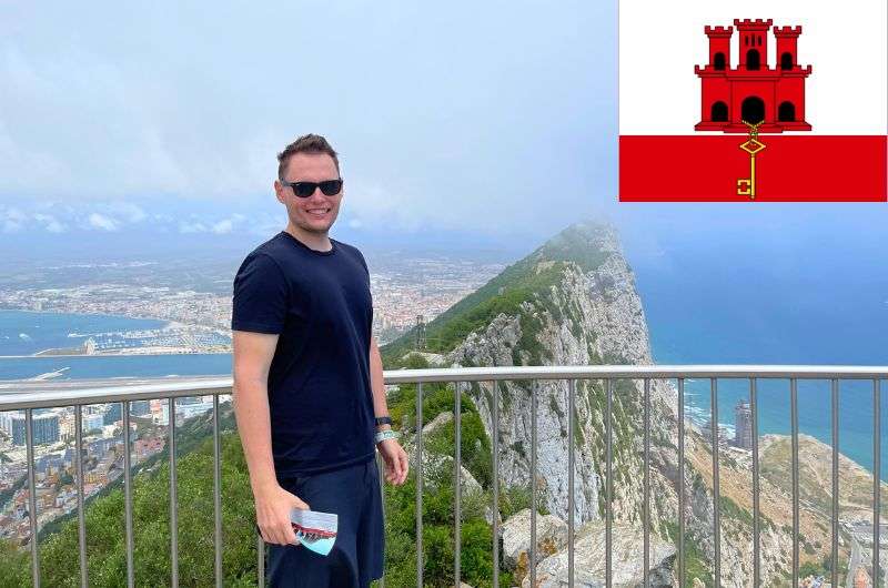 Tourist taking picture of The Rock on Gibraltar, photo by Next Level of Travel