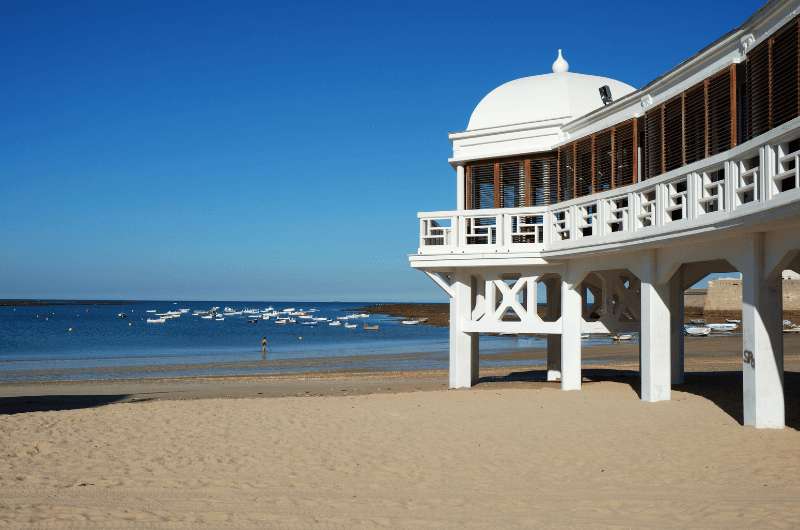La Caleta Beach in Cadiz Spain