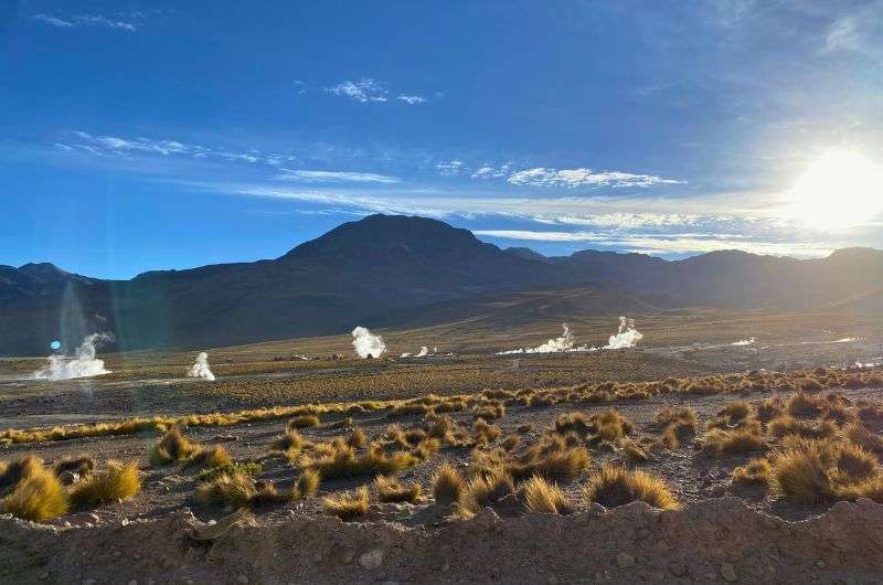 Geysers on the travel to San Pedro de Atacama in Chile, photo by Next Level of Travel