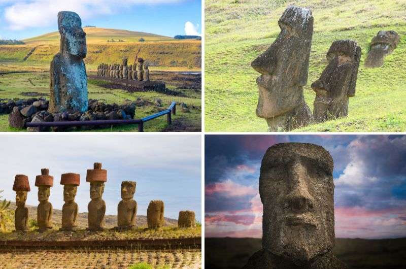 The Moai statues on Easter Island in Chile, 3 weeks itinerary