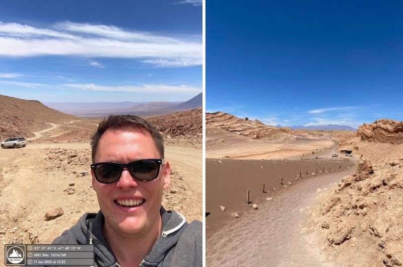 Traveler driving through the Atacama desert in Chile, photo by Next Level of Travel