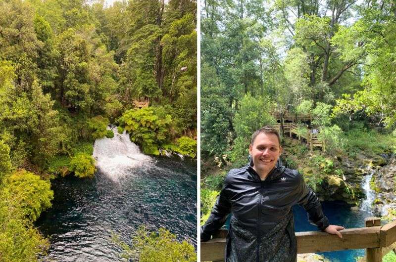 Traveler on the Salto Río Chaicas trail in Chile, photos by Next Level of Travel