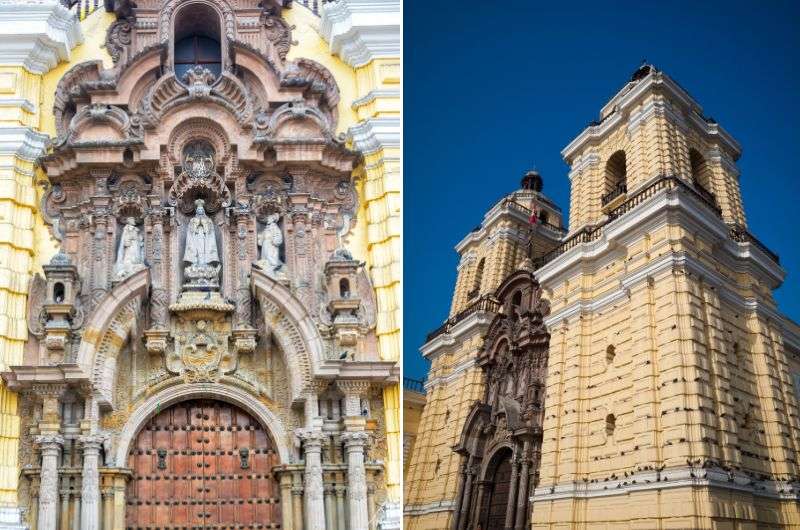 Architectonal details of Basilica and Convent of San Francisco of Lima, Peru