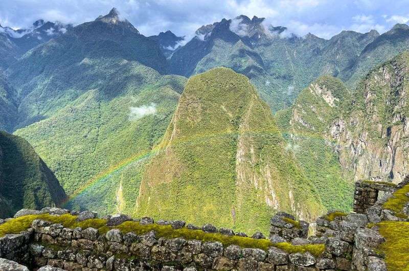 Rainbow on Machu Picchu, Peru, photo by Next Level of Travel