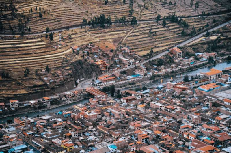 View of Pisac town, Peru