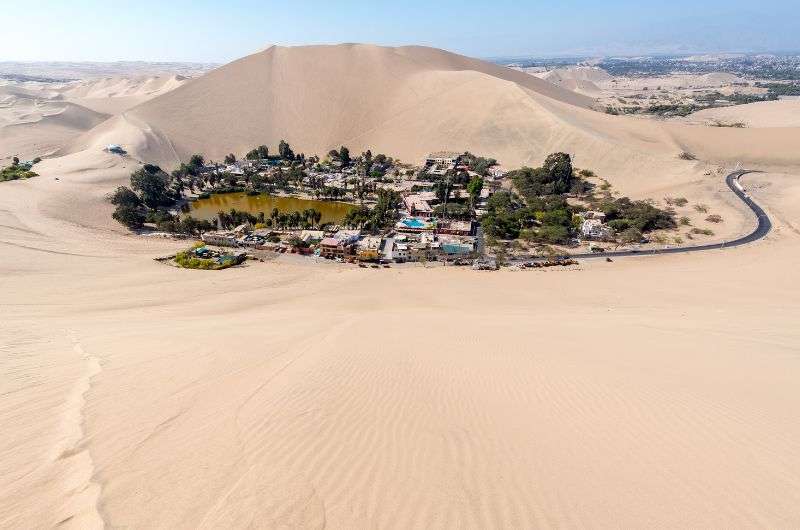 Huacachina oasis in Peru