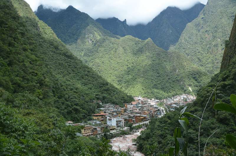 The Aguas Calientes town near Ollantaytambo, Peru