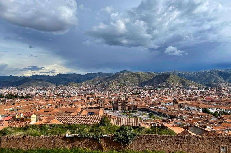 The views of the city and mountains from San Cristobal in Cusco, photo by Next Level of Travel