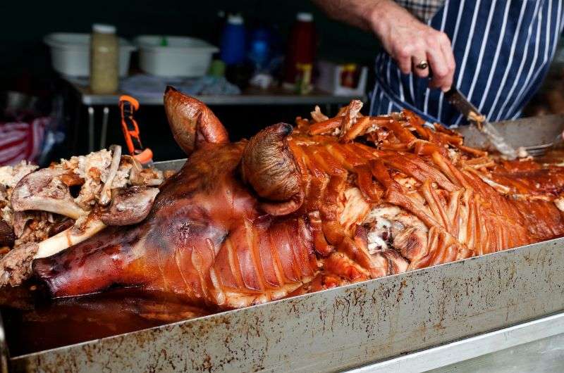 lechon, a traditional New Year’s Peruvian meal