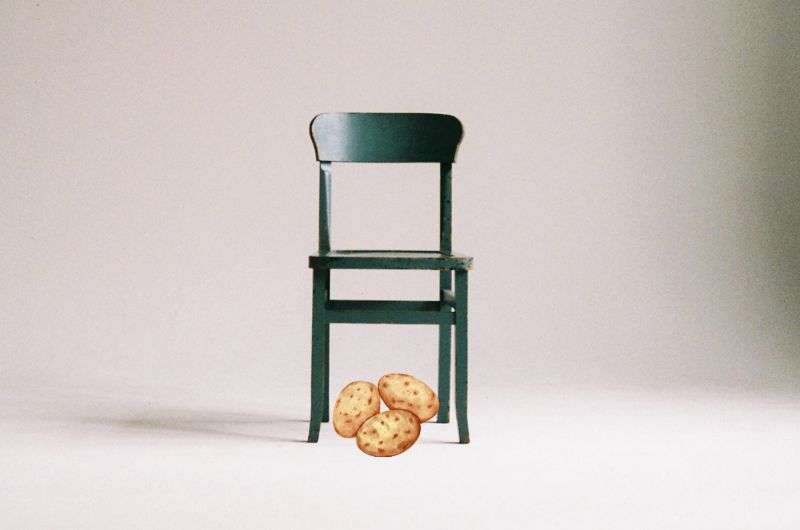 Potatoes under a chair, Christmas tradition in Peru