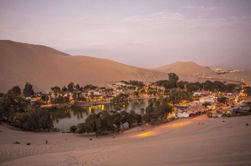 Huacachina desert oasis in Peru