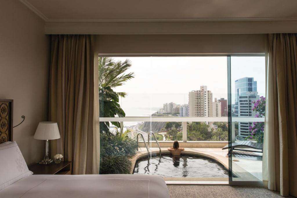 A room with a pool at the Miraflores Park, A Belmond Hotel in Lima Peru 