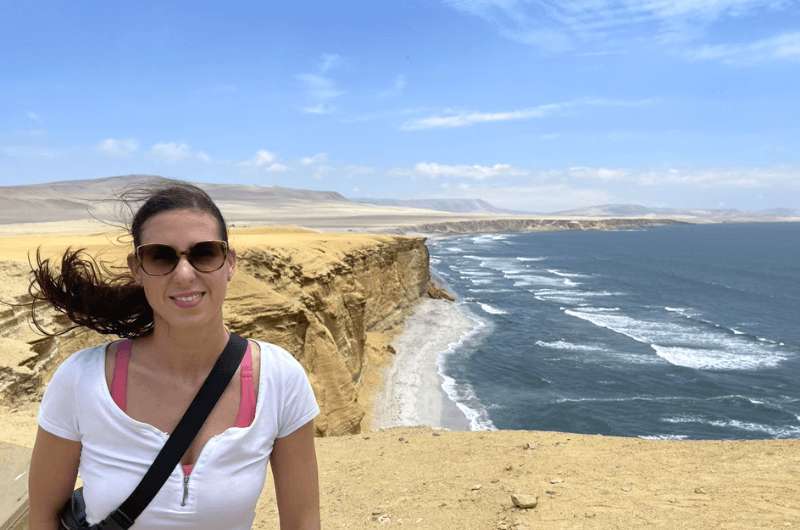 Views above the cliffs of Paracas National Reserve, a top place to visit in Peru