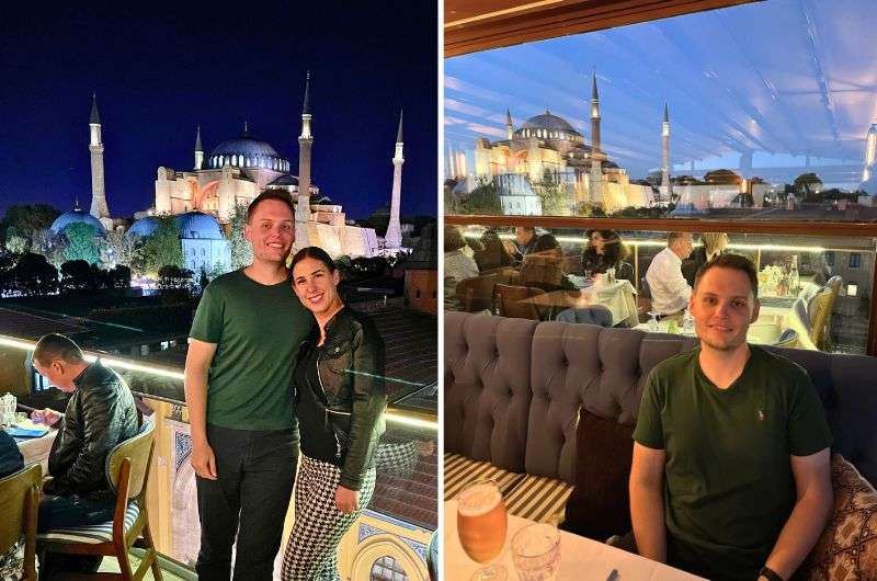 Queb Restaurant with Hagia Sophia view in Istanbul, photo by Next Level of Travel