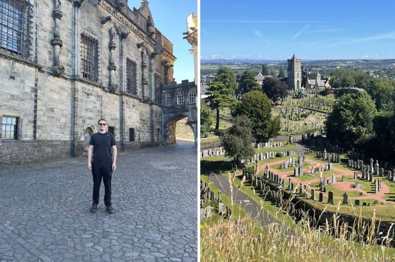 Stirling Castle garden and cannons