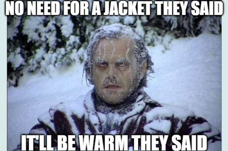 Meme about cold in Scotland