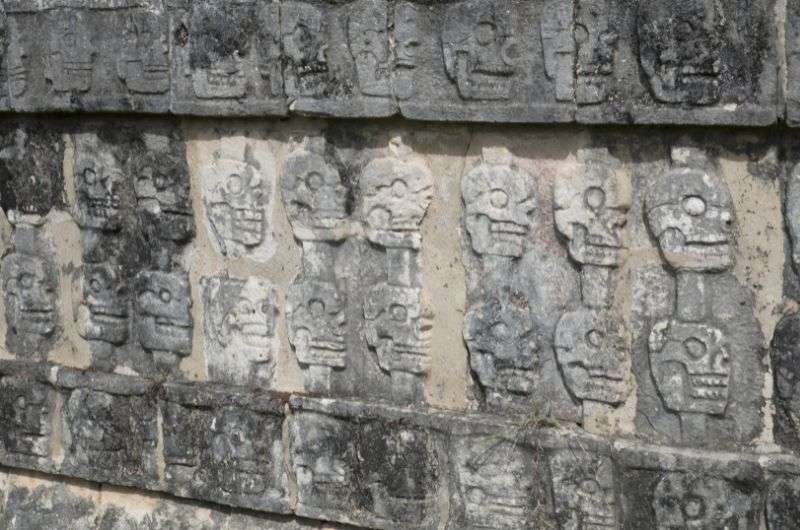  Platform of the Skulls in Chichén Itzá, Mexico 