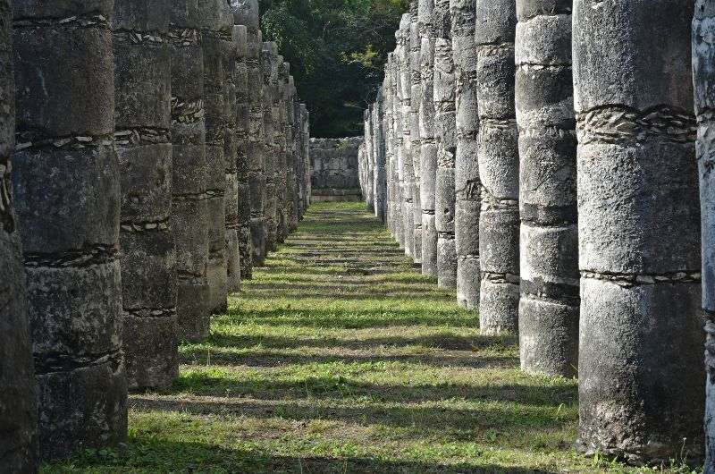 Thousand Columns in Chichén Itzá, Mexico