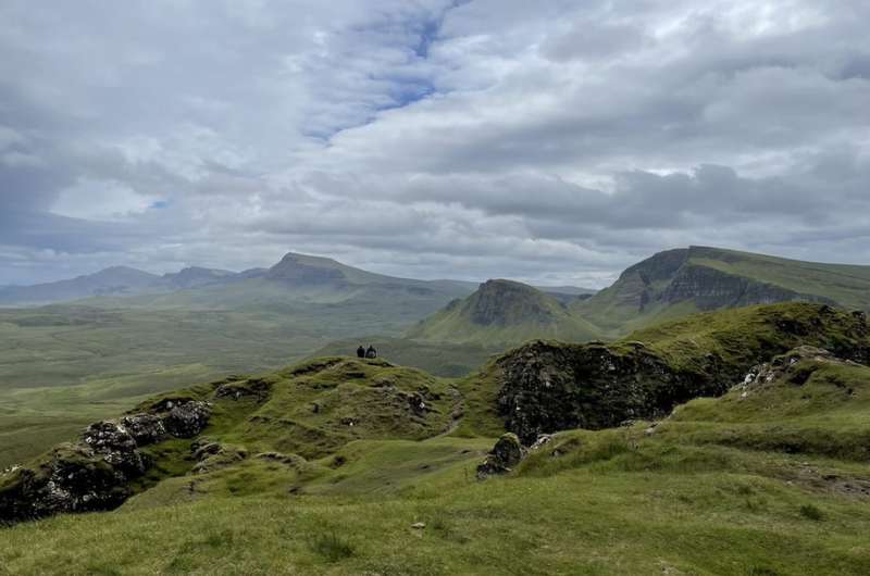 Scenery during the Quiraing walk on Isle of Skye