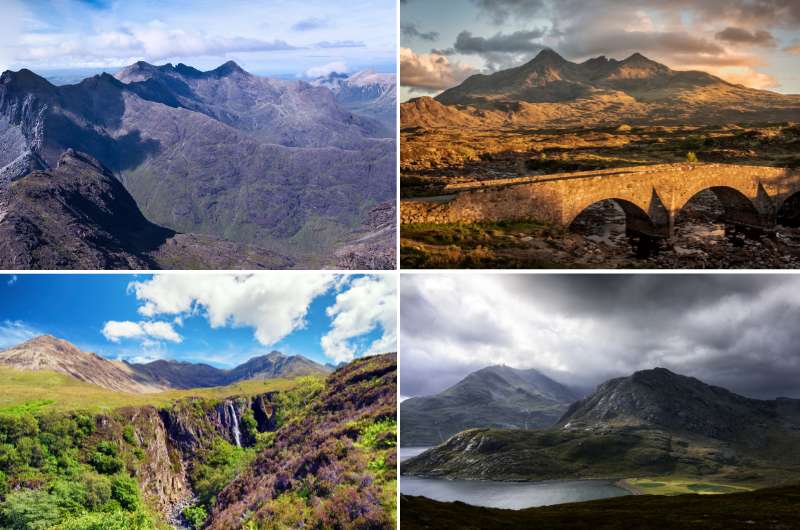 Various peaks in the Cuillin Hills