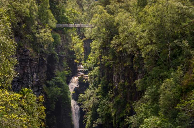 The bridge near the Falls of Measach in the Scottish Highlands