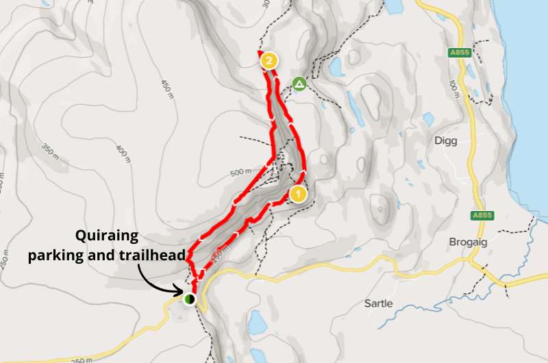 Map of the Quiraing Circuit route