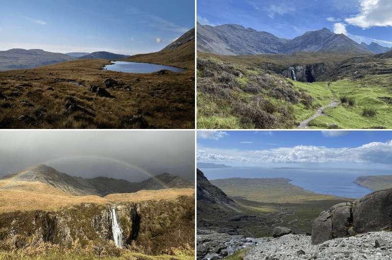 The four points of Cuillin Hills views, Scotland