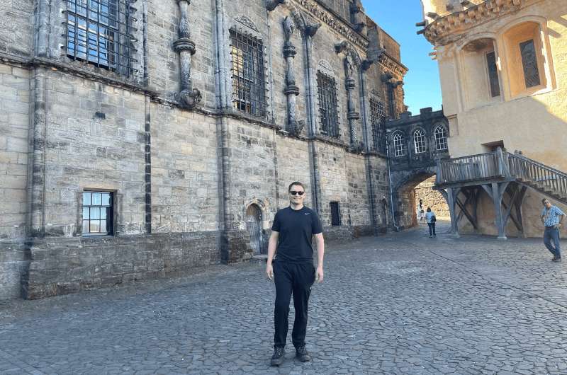 A tourist at Stirling Castle, Scotland