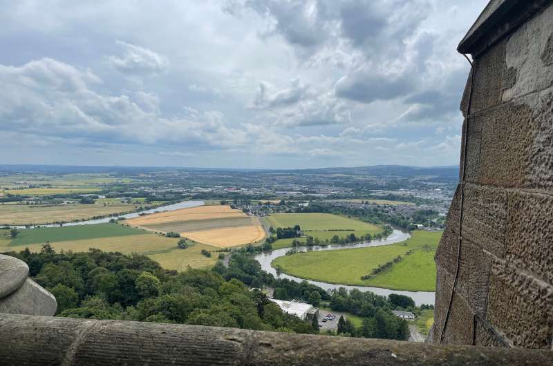 View from the Wallace Monument tower, Scotland