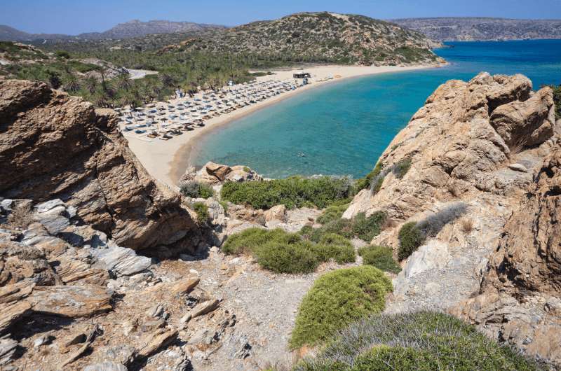 Vai Beach view, Crete Greece