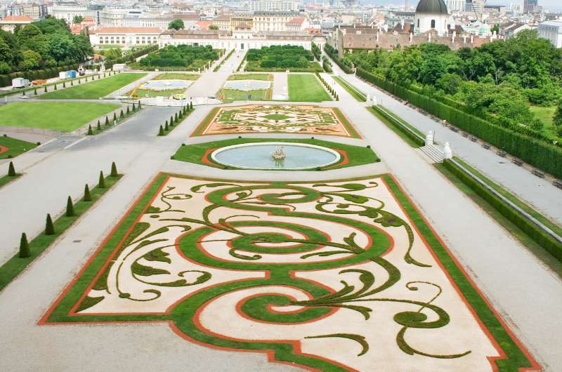 Visiting Belvedere gardens in Vienna