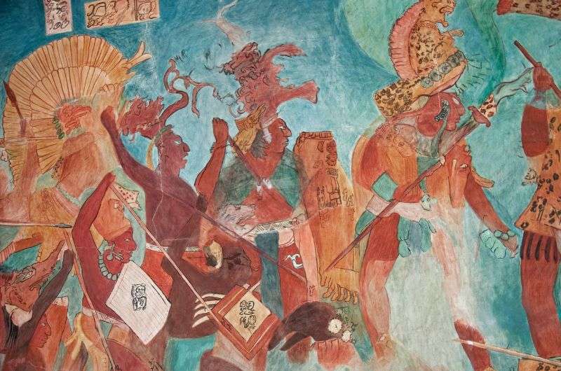 Murals in Bonampak, a Mayan city in Chiapas