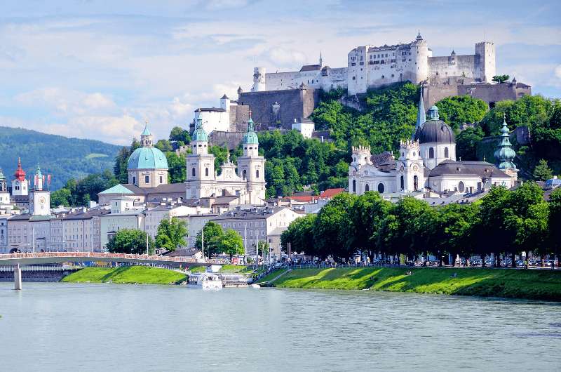 Cityview of Salzburg and the Fortress, Austria