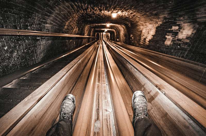 The Hallstatt Salt Mines slide, Austria