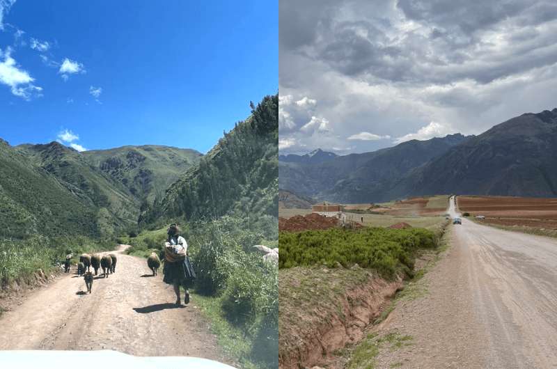 The different road conditions in Peru