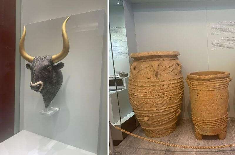 Exhibited items at the Archeological Museum in Heraklion, Crete, photo by Next Level of Travel