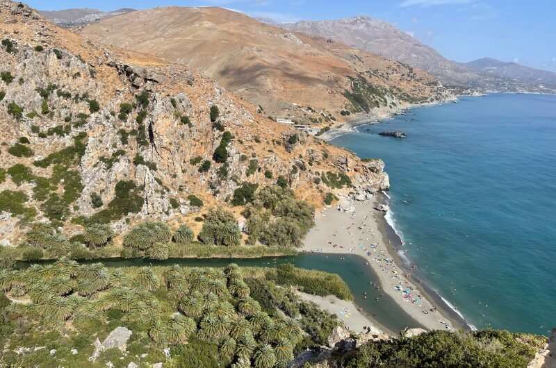 View of the Preveli Beach, Crete, photo by Next Level of Travel