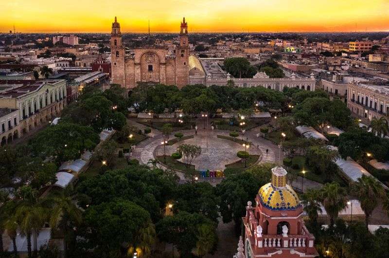 Plaza Grande in Merida, Mexico